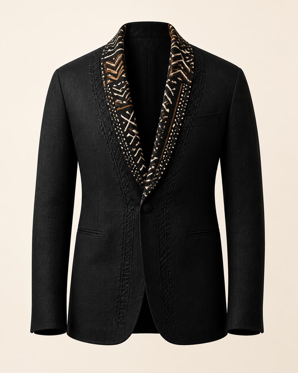 Noir Shawl Evening Blazer design board