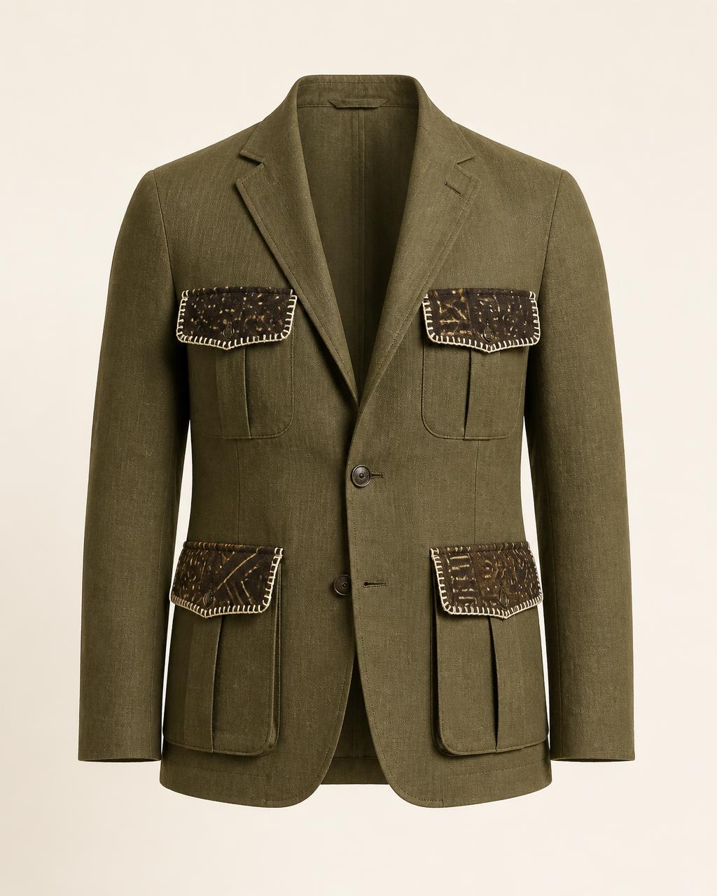 Olive Safari Blazer design board