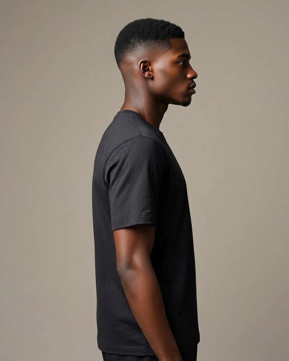 Onyx Heritage Tee — Men, 03 Right (view 3 of 7). Right profile: waist shaping, pocket line and the house Z mark.