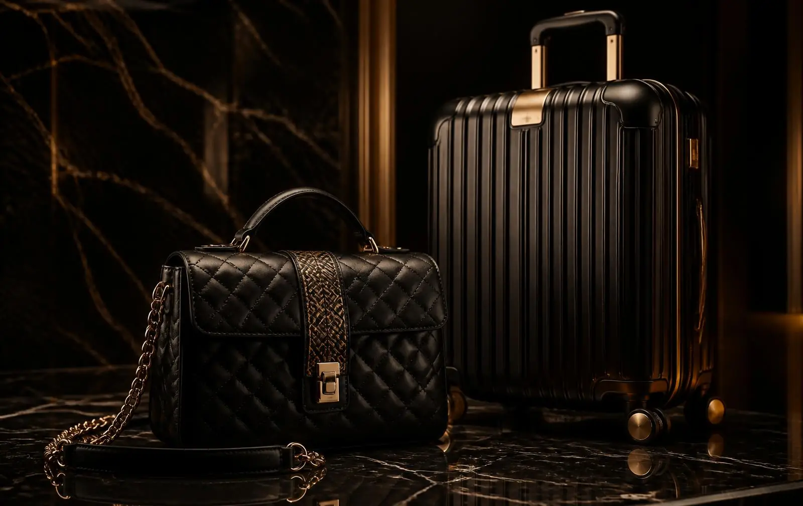 Purses & Travel — Every journey. Every detail., finished with the house African heritage cloth signature