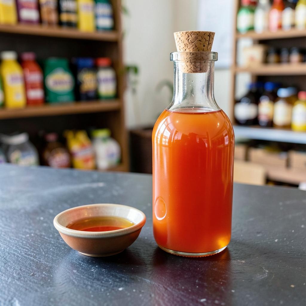 Unrefined red palm oil — pantry item photographed by the store