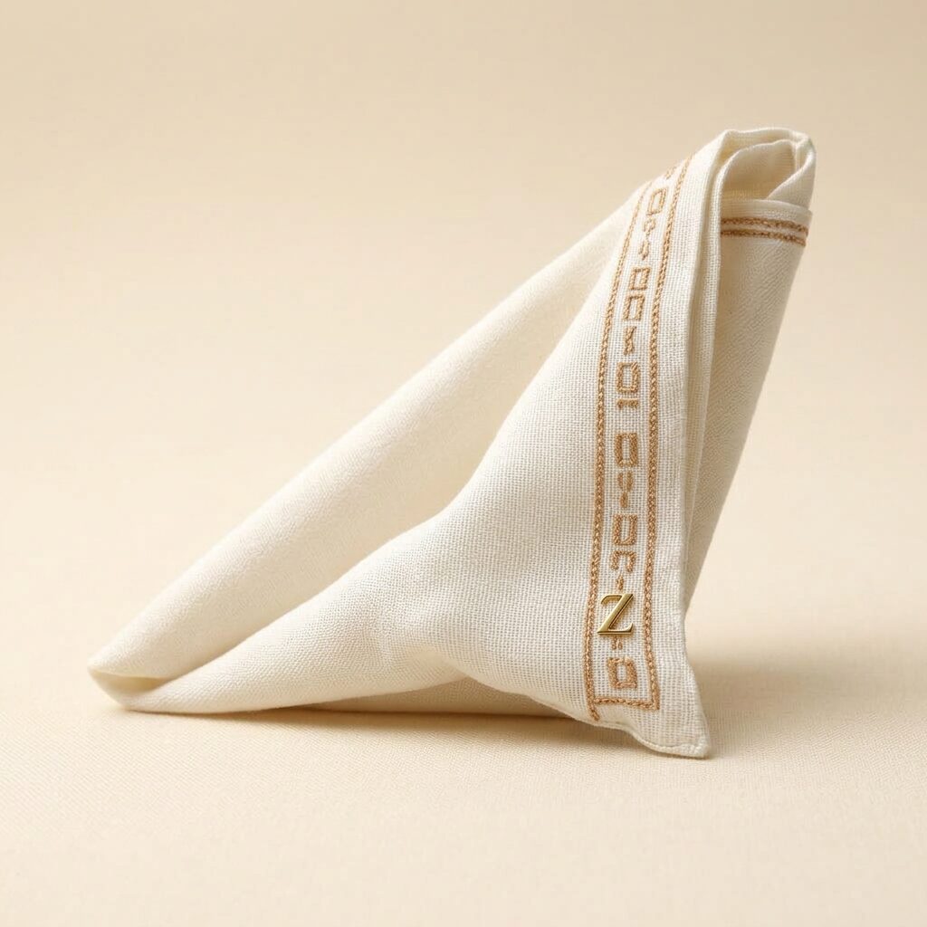 Atelier Pocket Square — Men, 03 Right (view 3 of 7). Right side: opposite panel, hardware placement and the house Z mark.