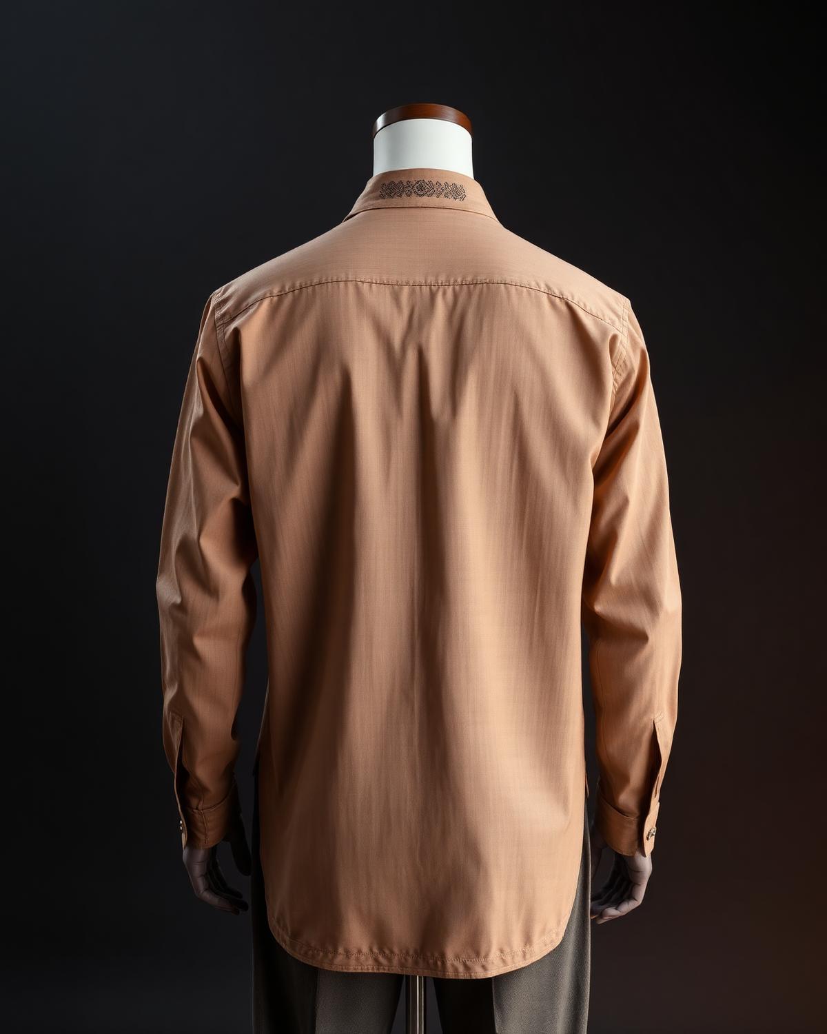 Quiet Crown Shirt — Men, 04 Back (view 4 of 7). Back view: yoke, centre seam and the hem finish.