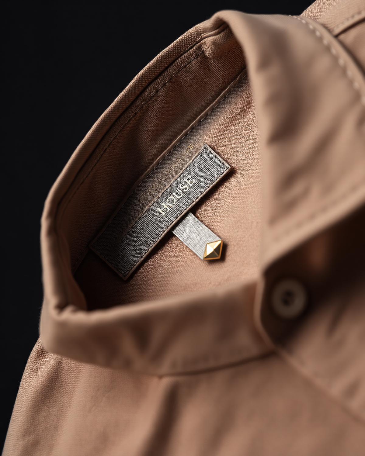 Quiet Crown Shirt — Men, 06 Inner tags (view 6 of 7). Inner tags: size scale, atelier reference and care instructions.