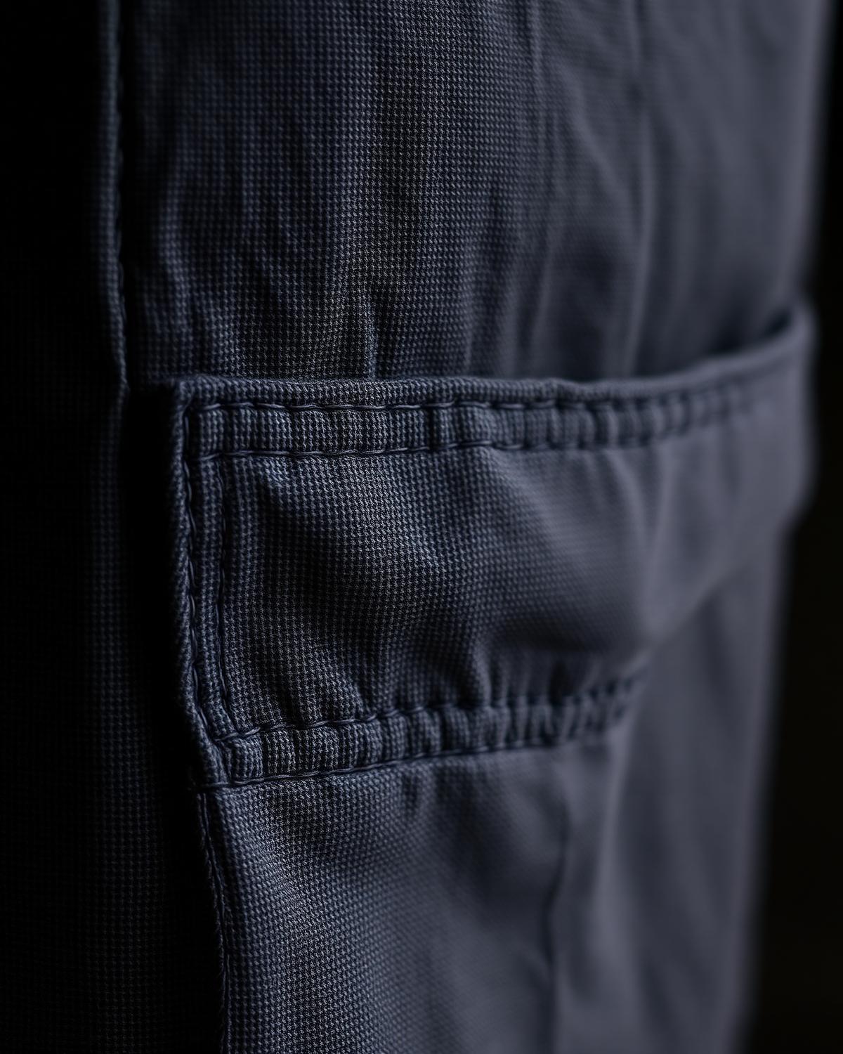 Regal Frame Shirt — Men, 07 Fabric detail (view 7 of 7). Fabric detail: close study of the cloth, hand-printed mudcloth motif and stitching.