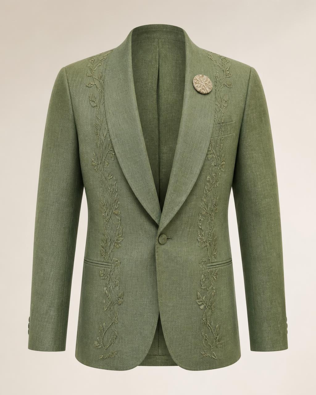 Sage Evening Jacket design board