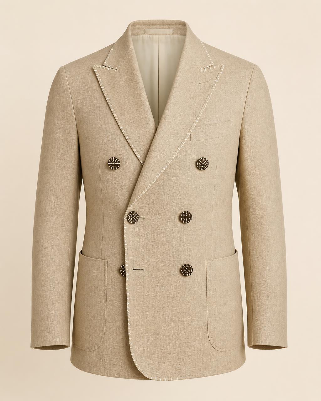 Sand Double-Breasted Blazer design board