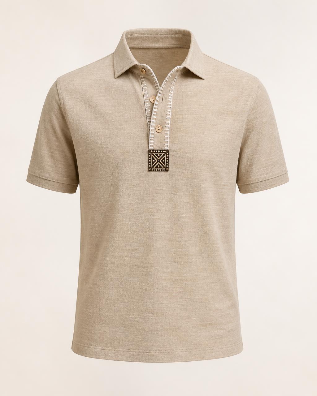 Sand Whipstitch Polo design board