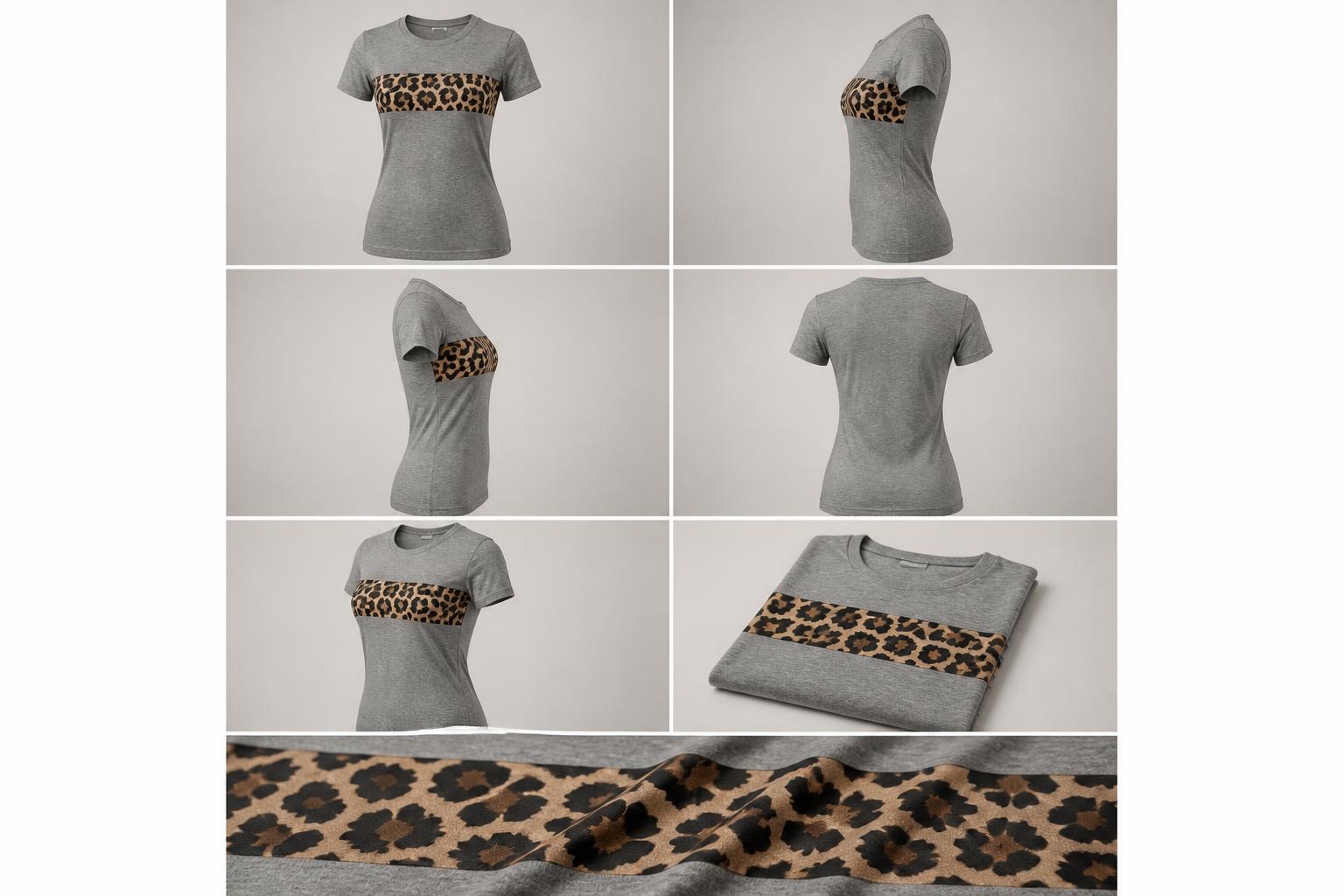 Leopard Band Tee design board