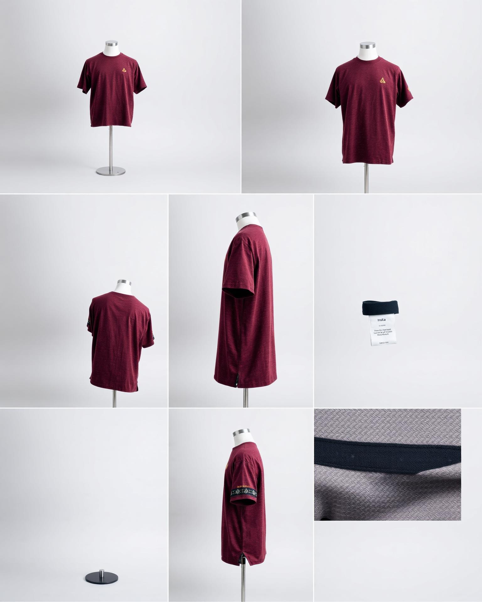 Triumph Crest Tee — Men, 02 Left (view 2 of 7). Left profile: shoulder line, sleeve fall and the outer seam trim.