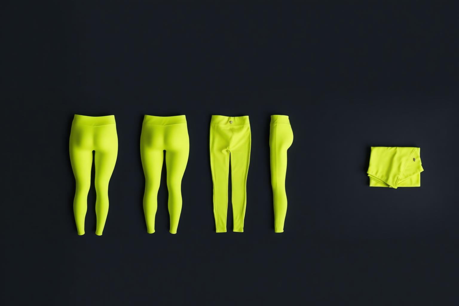 Lime Vive Bogolan Sculpt Legging — Women — House · Fit Dance seven-view specification plate; showing 01 Front, 02 Left, 03 Right, 04 Back, 05 Interior, 06 Inner tags, 07 Fabric detail. — 01 Front, Lime Vive