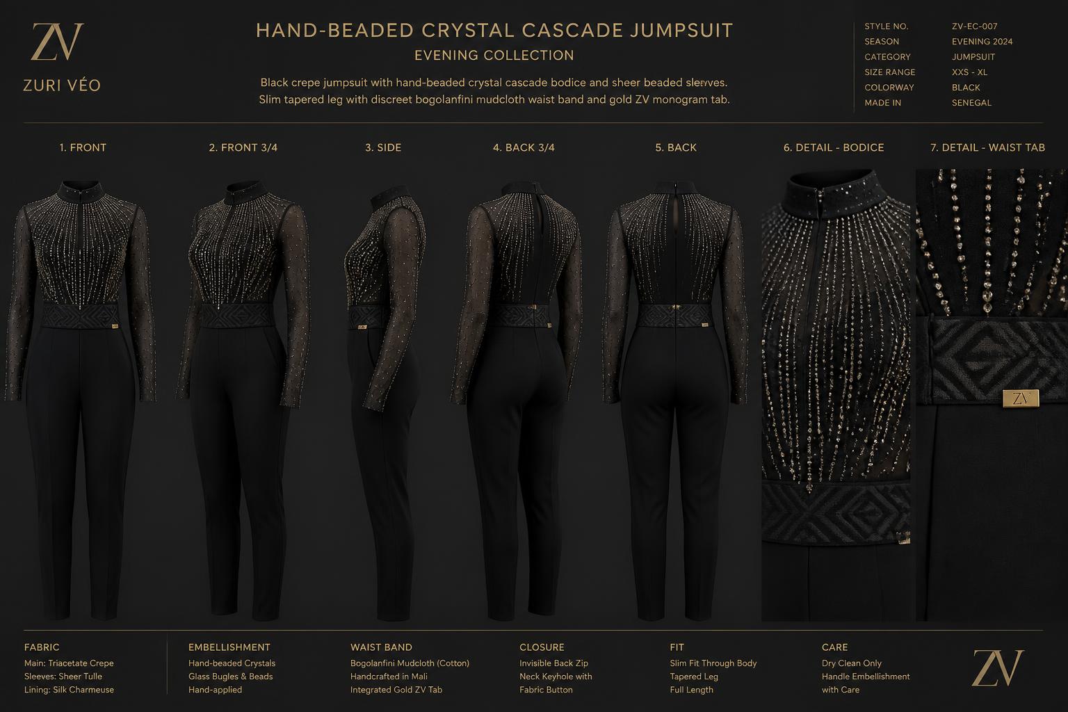 Crystal Cascade Jumpsuit — House · Z-Luxe Heritage Noir related style