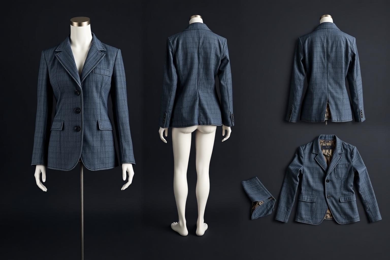 Acid Wash Atelier Denim Blazer — House · Z-Luxe Denim Futur related style
