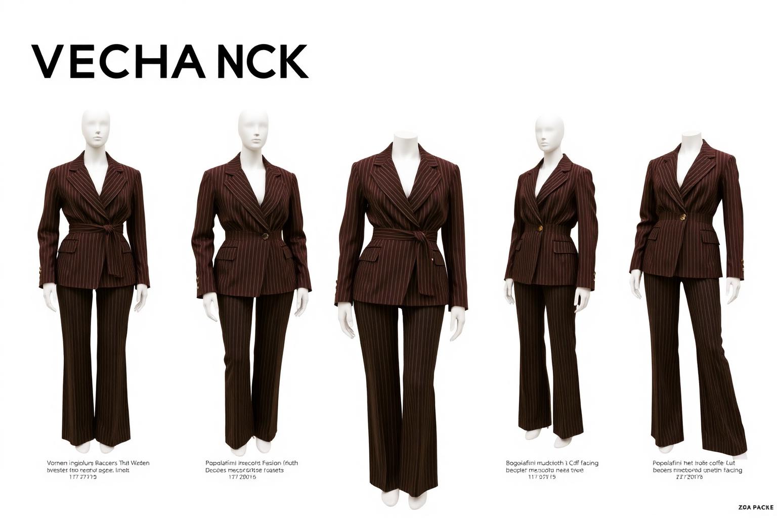 Pinstripe Peplum Wrap Suit — House · Z-Luxe Street Futur related style