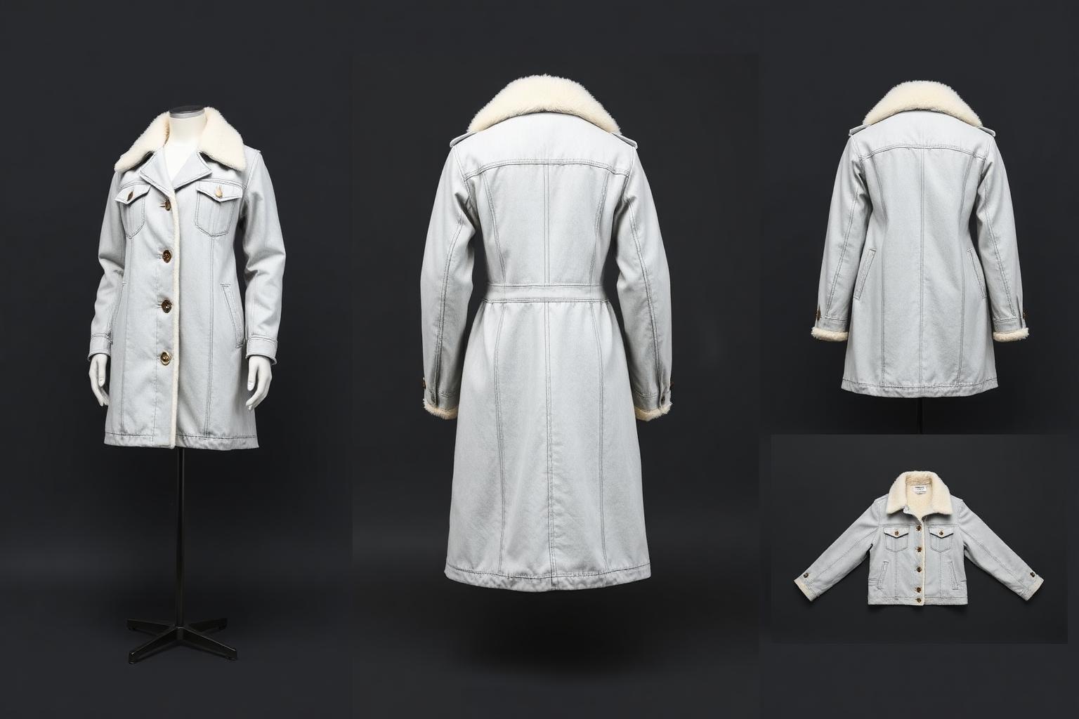 Shearling Lined Longline Denim Coat — House · Z-Luxe Frontier Futur related style