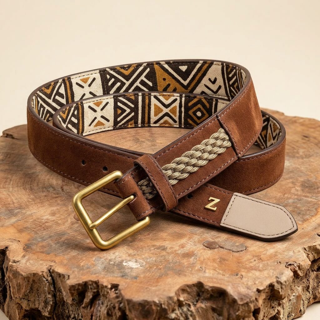 Suede Heritage Strap Belt — Men, 05 Interior (view 5 of 7). Interior: lining, compartments and the internal pocket.