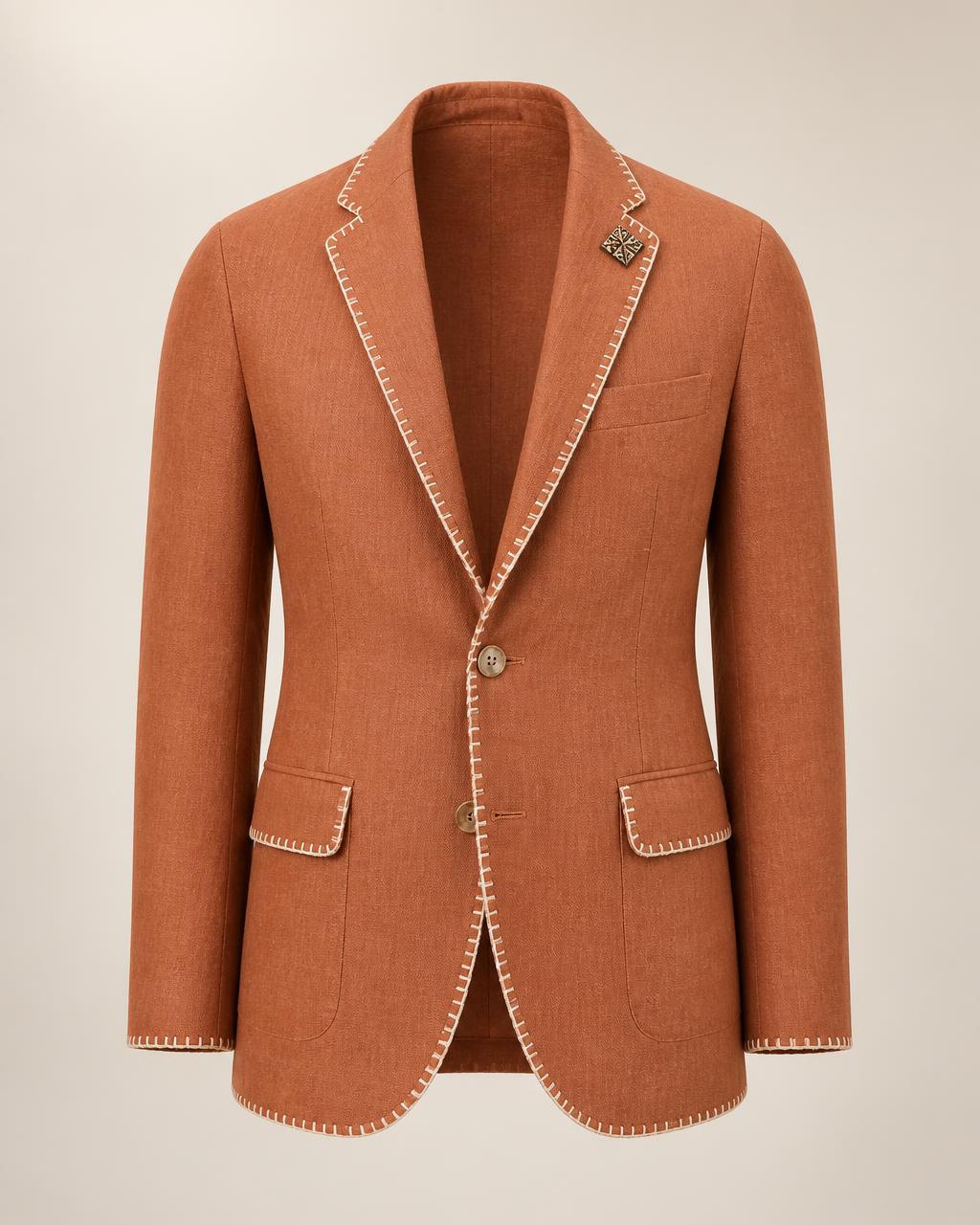 Terracotta Whipstitch Blazer design board