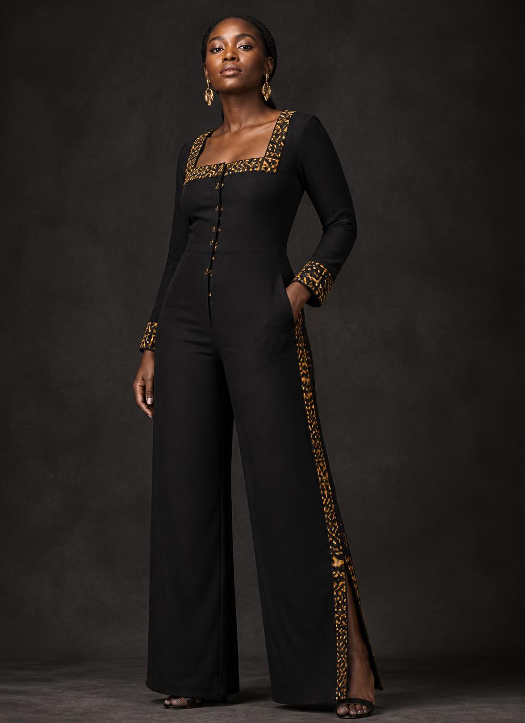 Unstoppable Noir Jumpsuit design board