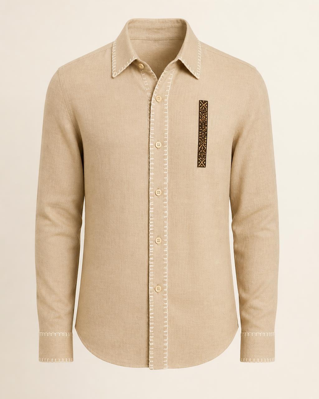 Whipstitch Edge Linen Shirt design board