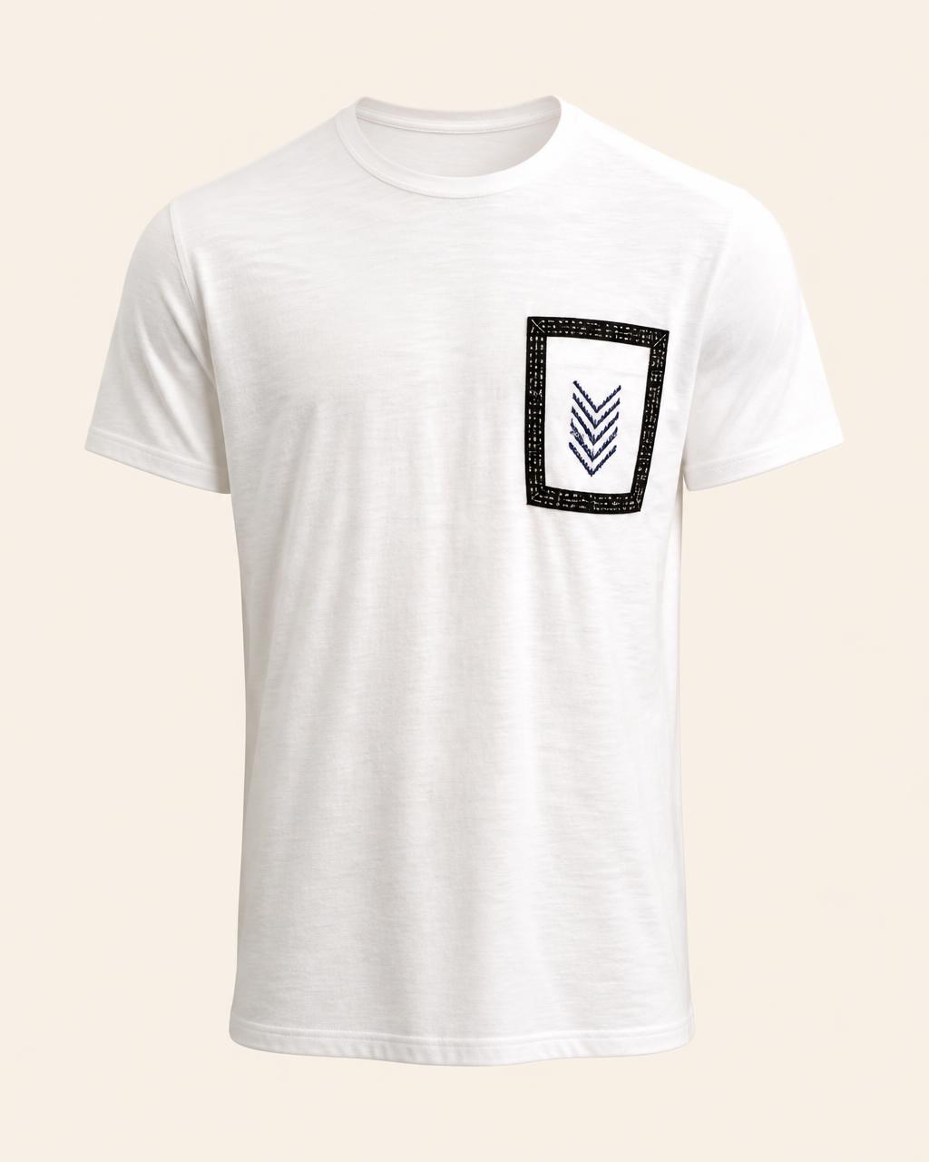 White Bound Pocket Tee design board