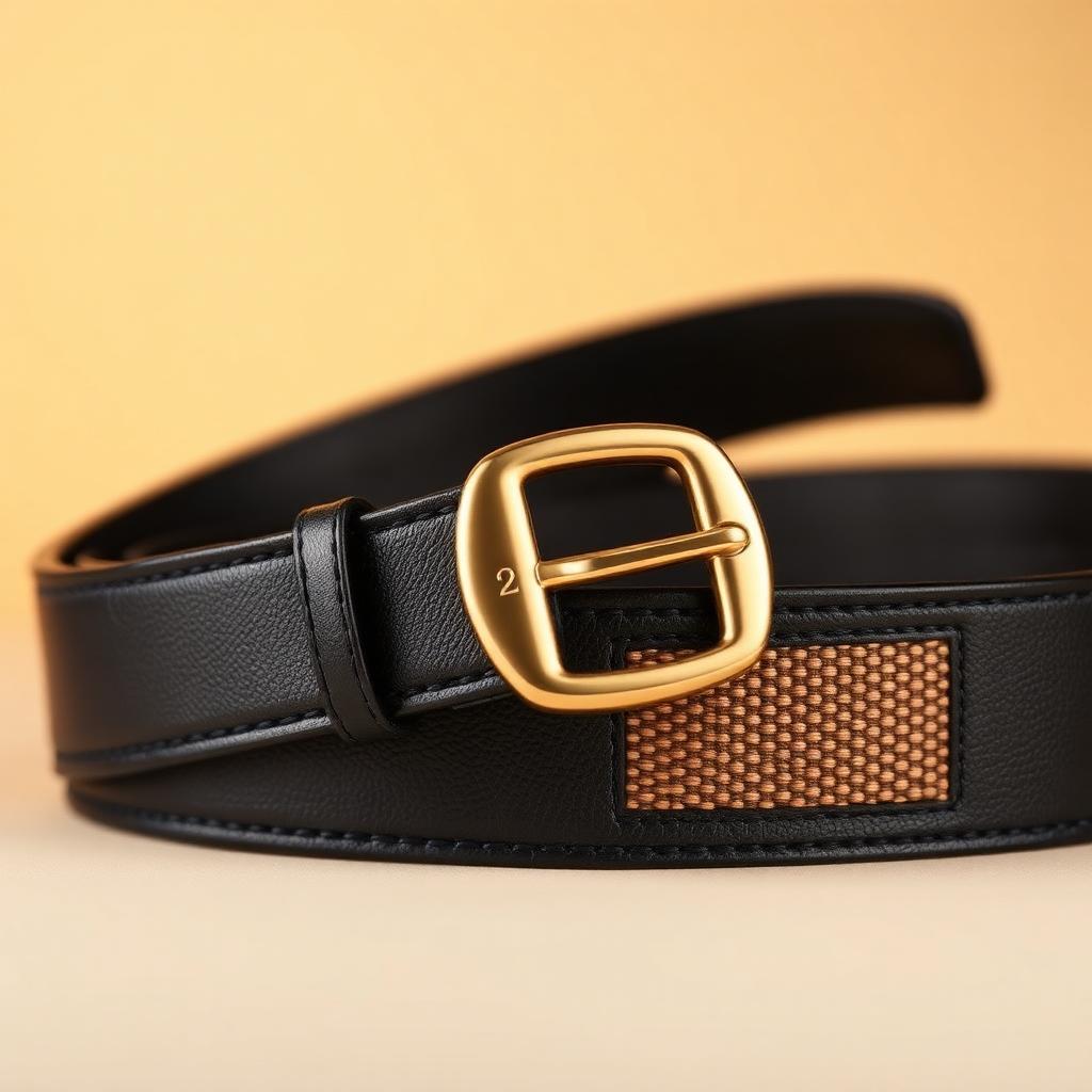 Bogolan Inlay Belt — Women — House · Z-Vibe Leather Collection™ seven-view specification plate; showing 01 Front, 02 Left, 03 Right, 04 Back, 05 Interior, 06 Inner tags, 07 Fabric detail. — 01 Front, Onyx Black