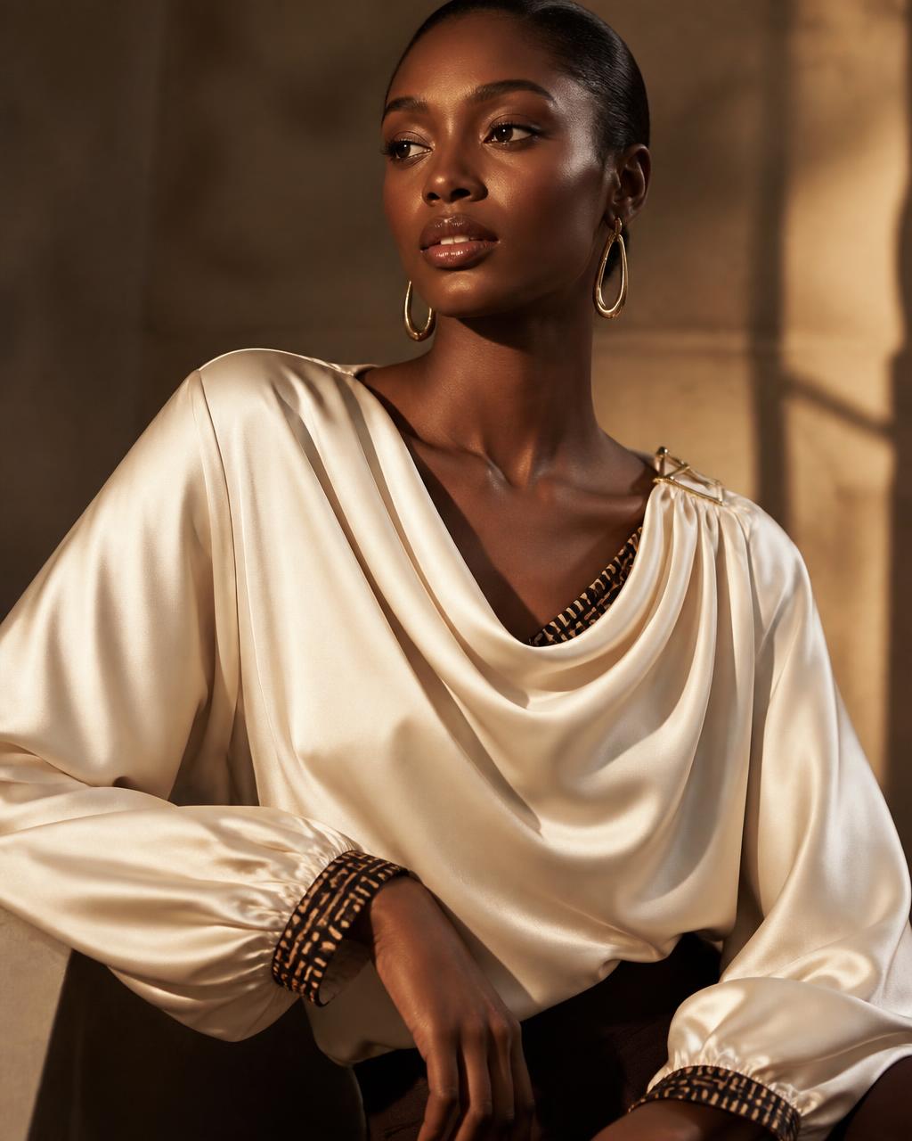 Z-Elegance™ Draped Blouse — Z-Vibe Women · Rise & Lead Edition II related style