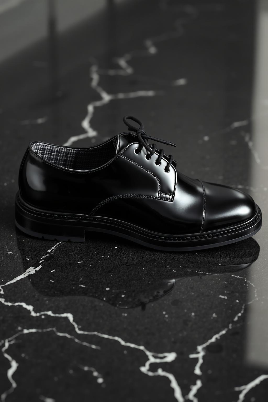 Z-Rain Elevate Dress Shoe — Men — Unisex · Z-Rain Waterproof Footwear seven-view specification plate; showing 01 Front, 02 Left, 03 Right, 04 Back, 05 Interior, 06 Inner tags, 07 Fabric detail. — 01 Front, Obsidian Black