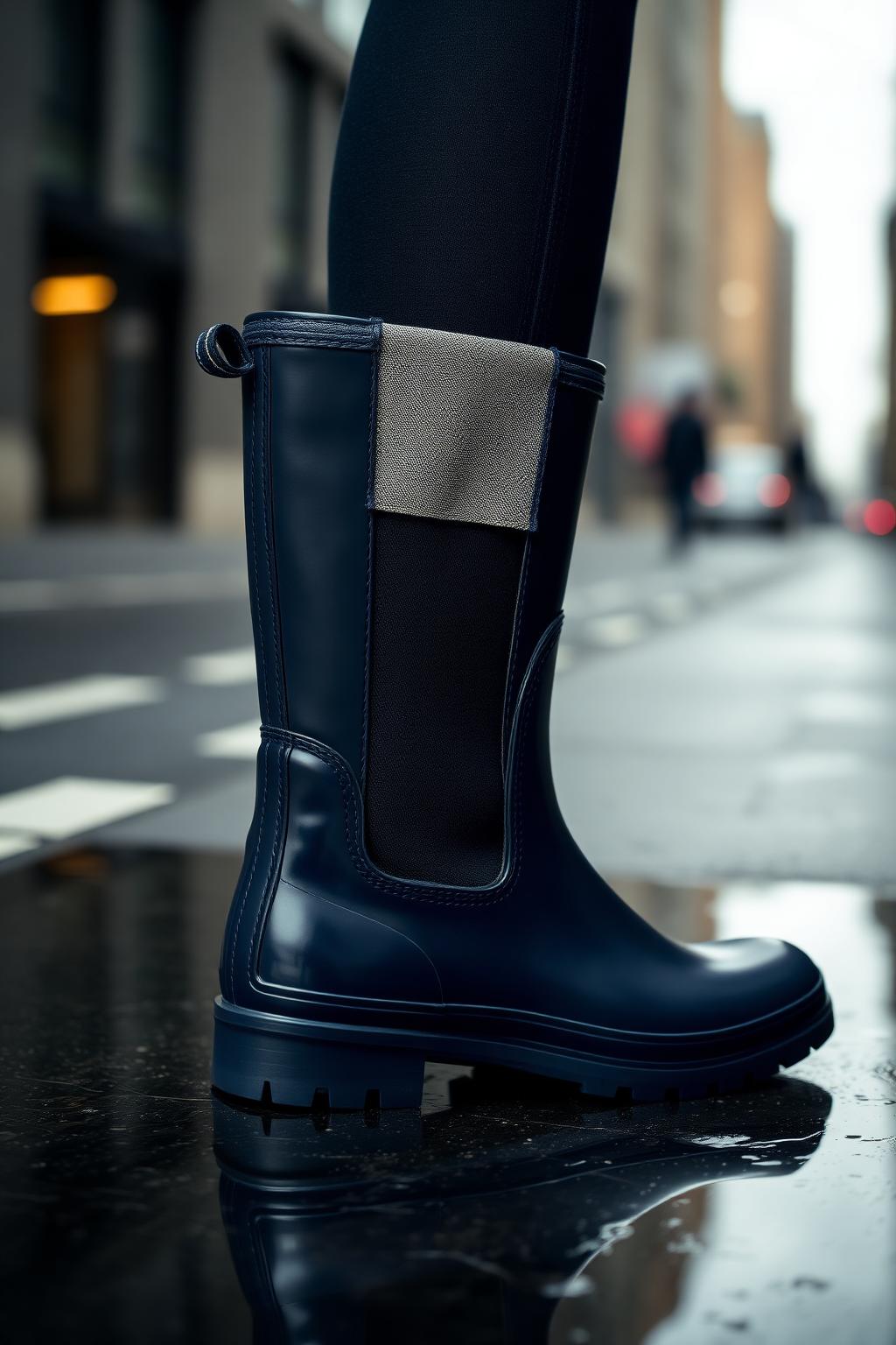 Z-Rain Resolve Chelsea Rain Boot — Men — Unisex · Z-Rain Waterproof Footwear seven-view specification plate; showing 01 Front, 02 Left, 03 Right, 04 Back, 05 Interior, 06 Inner tags, 07 Fabric detail. — 01 Front, Obsidian Black