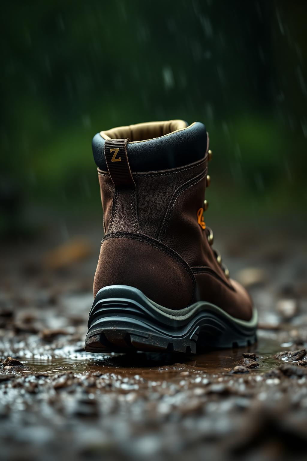 Z-Rain Trailblazer Trail Boot — Men — Unisex · Z-Rain Waterproof Footwear seven-view specification plate; showing 01 Front, 02 Left, 03 Right, 04 Back, 05 Interior, 06 Inner tags, 07 Fabric detail. — 01 Front, Obsidian Black