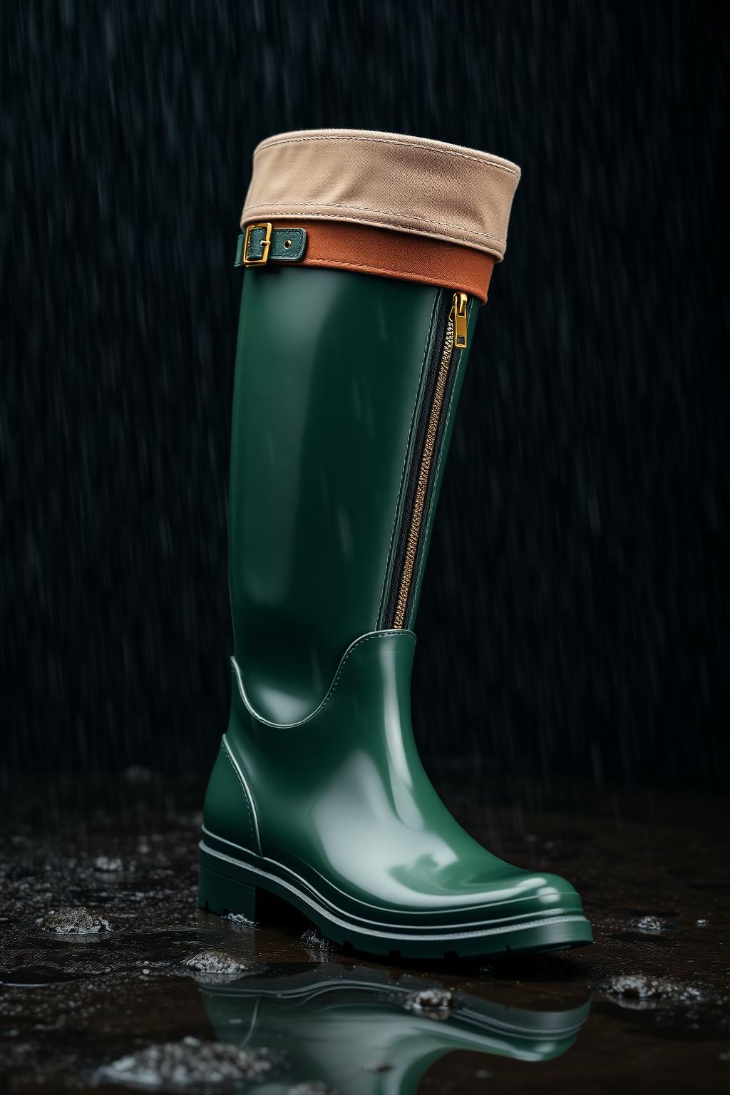 Z-Rain Triumph Tall Rain Boot — Men — Unisex · Z-Rain Waterproof Footwear seven-view specification plate; showing 01 Front, 02 Left, 03 Right, 04 Back, 05 Interior, 06 Inner tags, 07 Fabric detail. — 01 Front, Obsidian Black