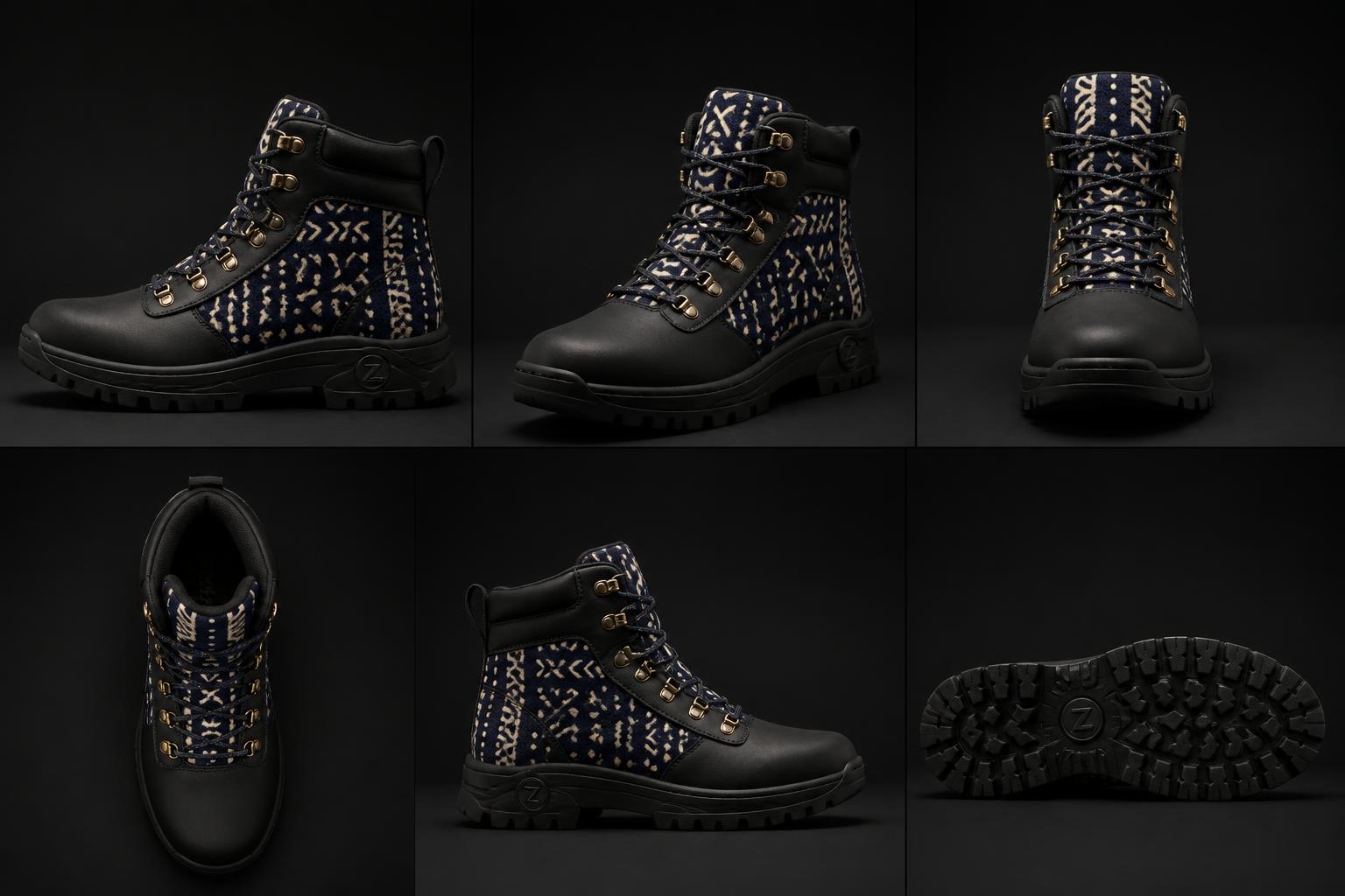 Z-Snow Titan Boot — Waterproof obsidian technical leather and nylon shell