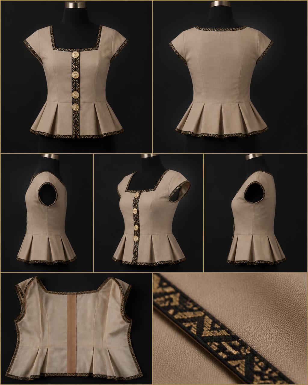 Zenith Square Collar Blouse design board